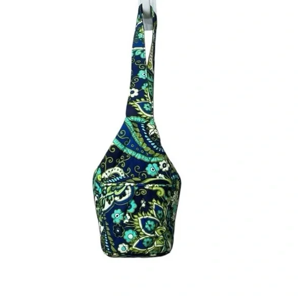 Vera Bradley Retired Rhythm and Blues Quilted Paisley Pattern Shoulder Bag - Picture 4 of 9